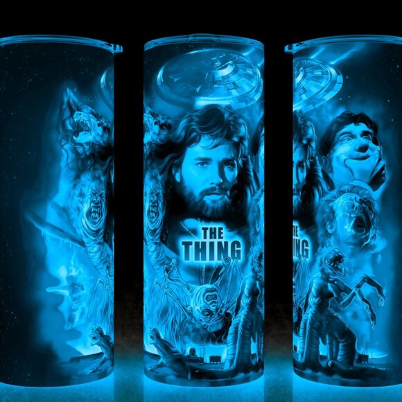 Glow in the Dark The Thing 80s Horror Classic - Kurt Russell Cup Mug Tumbler - Picture 1 of 4